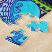 Puzzle Paons avec l'art de fleurs par la bruyère Galler (Côté)