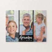 Puzzle Papa a établi le script moderne 3 Photo (Horizontal)