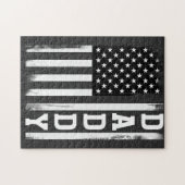 Puzzle Papa avec le drapeau américain américain (Horizontal)