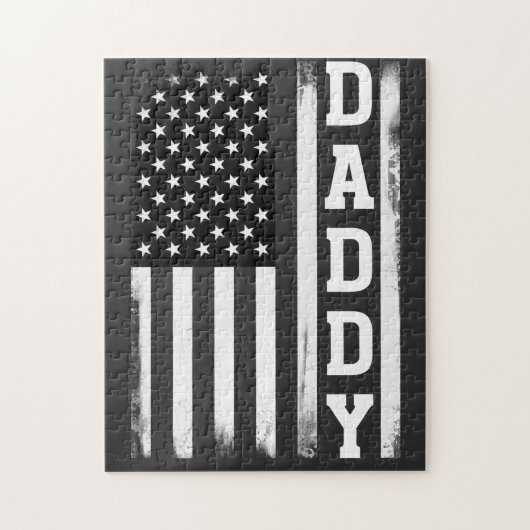 Puzzle Papa avec le drapeau américain américain (Vertical)