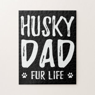 Puzzle Papa chien Husky à vie idée cadeau de propriétair