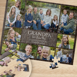 Puzzle Papà Love You Petits-Enfants Collage de Photos