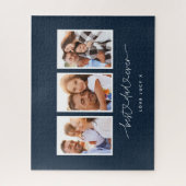 Puzzle papa mignon script moderne multi photo cadeau (Vertical)