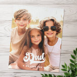 Puzzle Papa nous t'aimons coeur photo fête des pères text<br><div class="desc">Jig a vu puzzle avec votre photo personnalisée et le texte "Papa,  nous t'aimons" et petits coeurs blancs.</div>