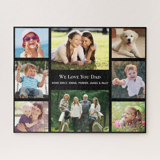 Puzzle Papa Photo Collage noir (Horizontal)