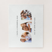 Puzzle Papa photo typographie moderne cadeau enfant (Vertical)