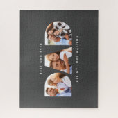 Puzzle Papa photo typographie moderne cadeau enfant (Vertical)