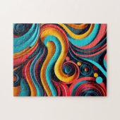 Puzzle Papercut Vagues colorées (Horizontal)