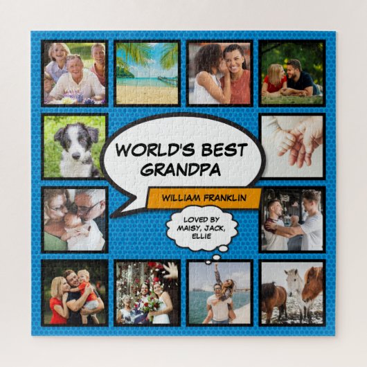 Puzzle Papi amusant Papy BD Photo Collage  (Vertical)