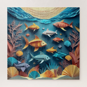 Puzzle Papier Art Origami Sea Life Scène 3D