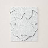 Puzzle Papier Coupe Chien Paw Et Forme Coeur (Vertical)