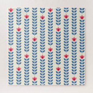 Puzzle Papier peint géométrique scandinave floral