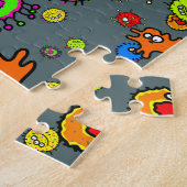 Puzzle Papier peint microscopique de germe de bande (Côté)