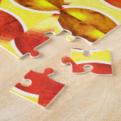Puzzle papier peint rétro orange 1970 (Côté)
