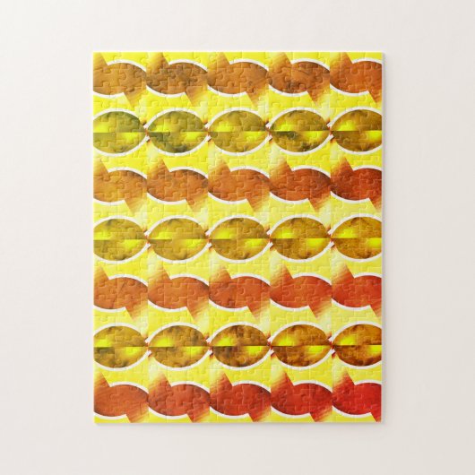 Puzzle papier peint rétro orange 1970 (Vertical)