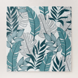 Puzzle Papier peint Vintage Plante tropical.