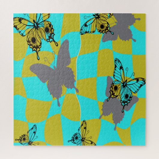 Puzzle Papillon Abstrait Coloré (Vertical)