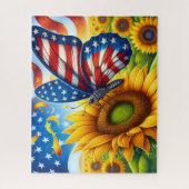 Puzzle Papillon américain tournesol (Vertical)