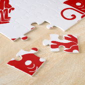 Puzzle Papillon asiatique Japonais Conception Kamon (Côté)