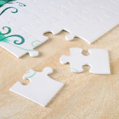 Puzzle Papillon aux plumes de paon vert (Côté)