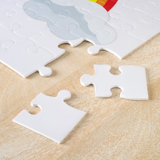 Puzzle Papillon avec arc-en-ciel (Côté)