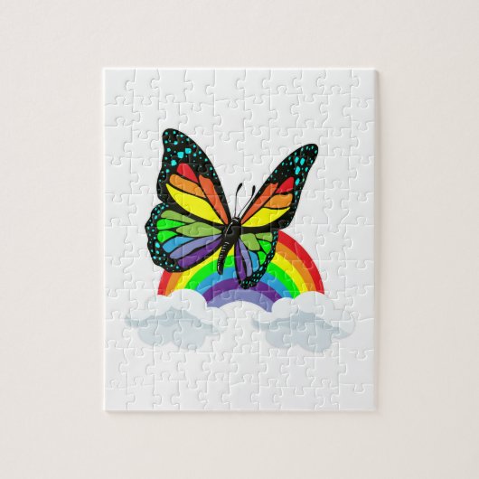 Puzzle Papillon avec arc-en-ciel (Vertical)
