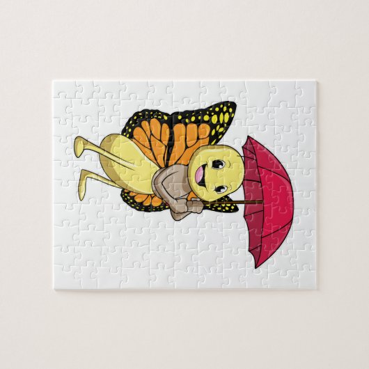 Puzzle Papillon avec parapluie (Horizontal)