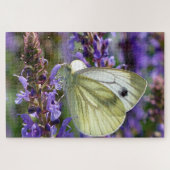 Puzzle Papillon blanc Pieris Rapae. (Horizontal)