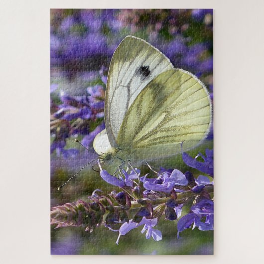 Puzzle Papillon blanc Pieris Rapae. (Vertical)