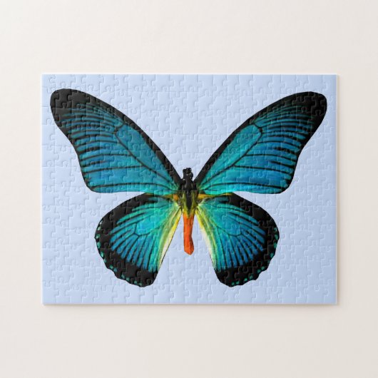 Puzzle papillon bleu (Horizontal)