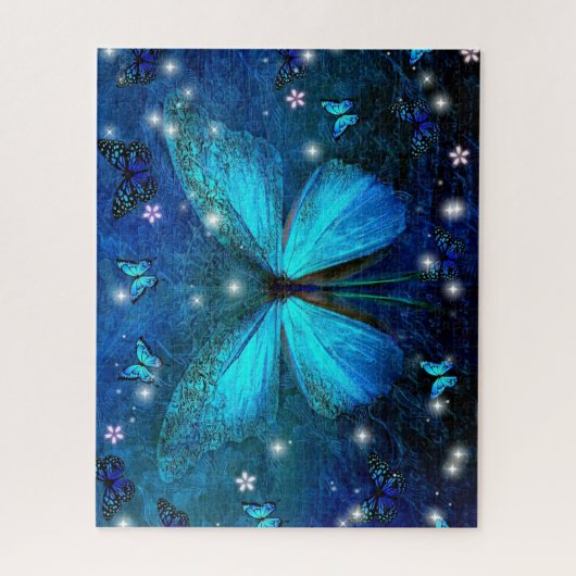 Puzzle Papillon bleu (Vertical)