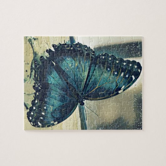 Puzzle Papillon bleu (Horizontal)