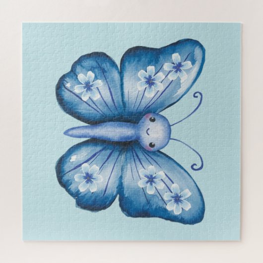 Puzzle Papillon bleu (Horizontal)