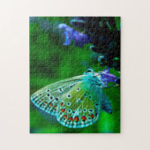 Puzzle Papillon bleu commun. (Vertical)