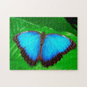 Puzzle Papillon bleu Morphofalter. (Horizontal)