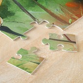 Puzzle Papillon Bleu Orange ailes (Côté)