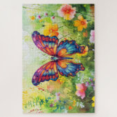 Puzzle Papillon Bleu Orange ailes (Vertical)