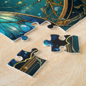 Puzzle Papillon bleu Sapphire étonnant (Côté)