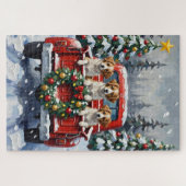 Puzzle Papillon camion rouge de Noël (Horizontal)