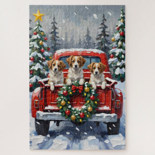 Puzzle Papillon camion rouge de Noël