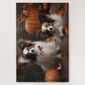 Puzzle Papillon Chien de Printemps Délice Citrouille (Vertical)