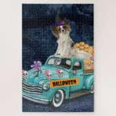 Puzzle Papillon Chien Halloween Camion Effrayant Nuit (Vertical)