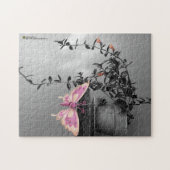 Puzzle Papillon coloré Monochrome photo à vie morte (Horizontal)