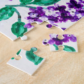 Puzzle Papillon Coloré Parmi les Fleurs Violettes (Côté)