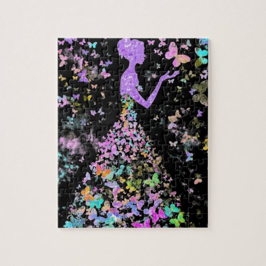 Puzzle papillon coloré - Peinture (Vertical)