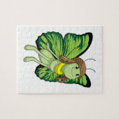 Puzzle Papillon comme pilote avec casquette pilote (Horizontal)