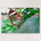 Puzzle Papillon d'aile en verre. (Horizontal)