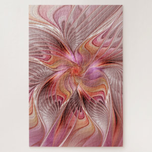 Puzzle Papillon de fantaisie coloré abstrait d'art fracta