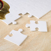 Puzzle Papillon de fleurs rouges aux roses rouges (Côté)