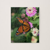 Puzzle Papillon de monarque, Lantana Flowers.Puzzle (Vertical)